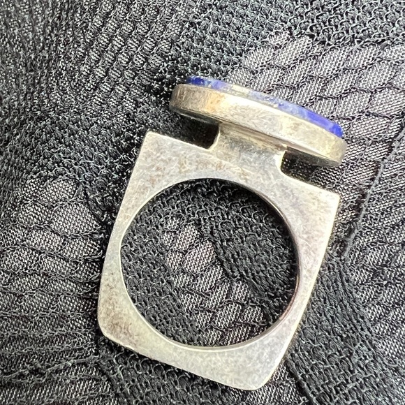 STERLING SILVER LAPIS LAZULI RING SIZE 5 1/2 - Picture 4 of 4